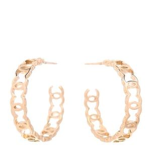 Chanel CC Hoop Earrings